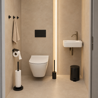 Minismus Toilet Brush Holder Short Model Round