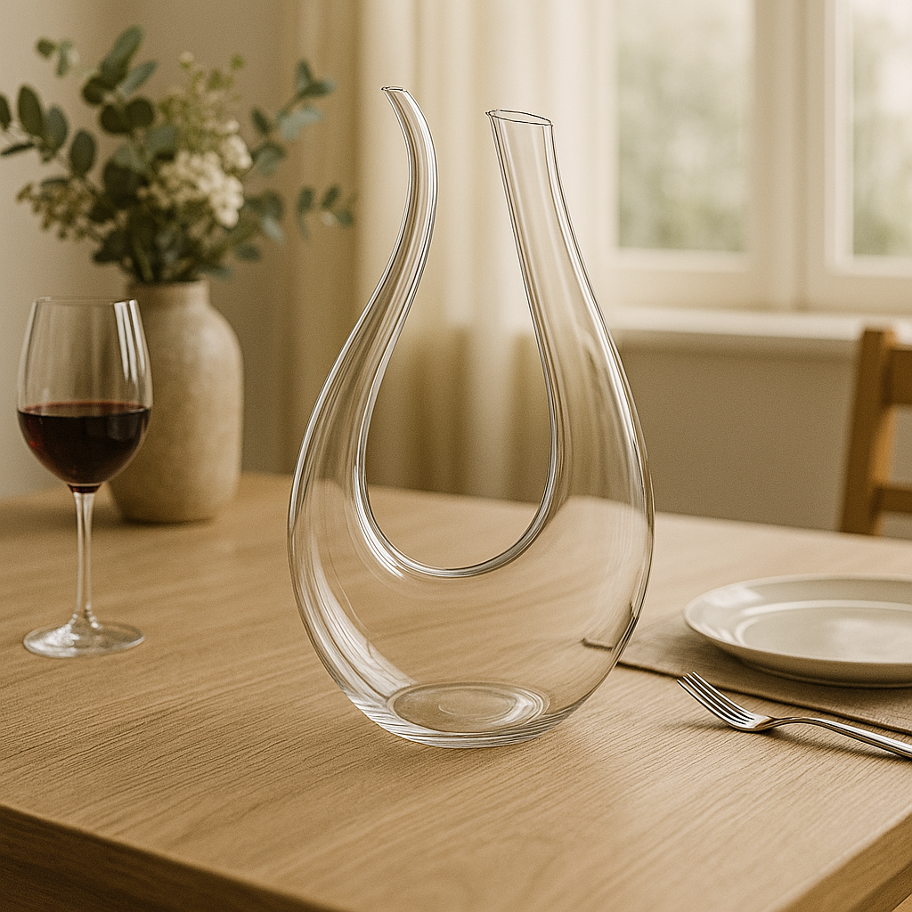 Decanter per vino a forma di U