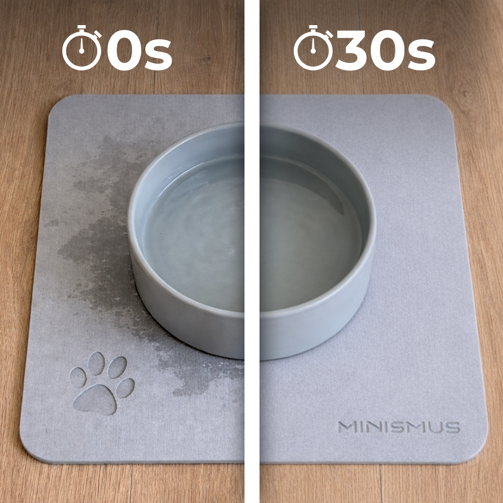 Bol pour chien avec tapis en diatomite à séchage rapide