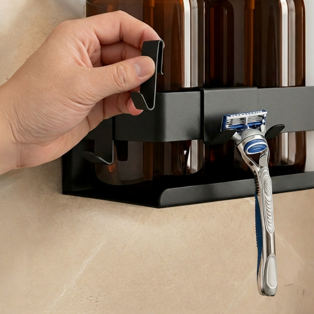 Mensola Doccia da Parete in Acciaio Inox, 30x9 cm