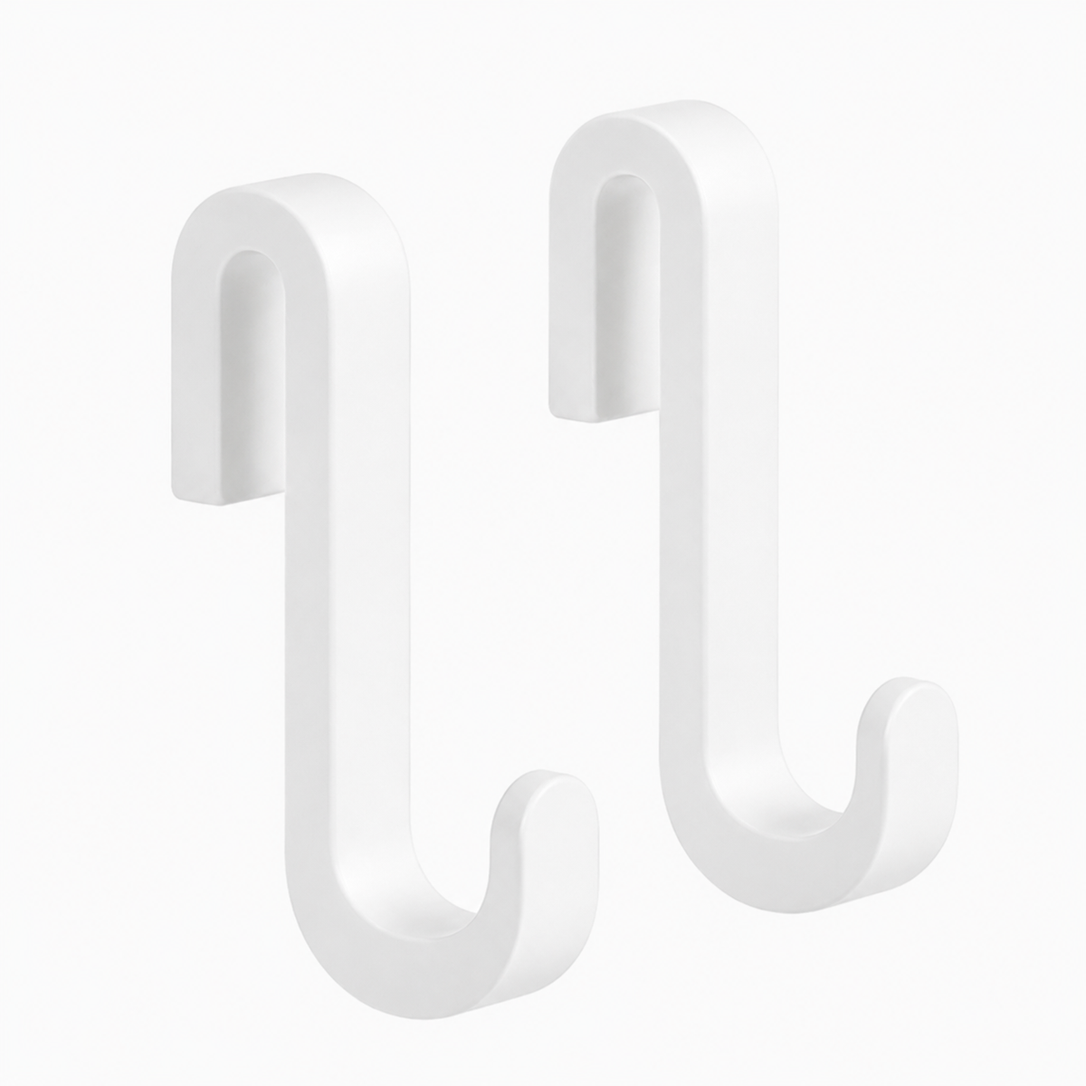 Crochets de porte de douche avec revêtement en silicone, lot de 2, pour verre de 6 à 10 mm