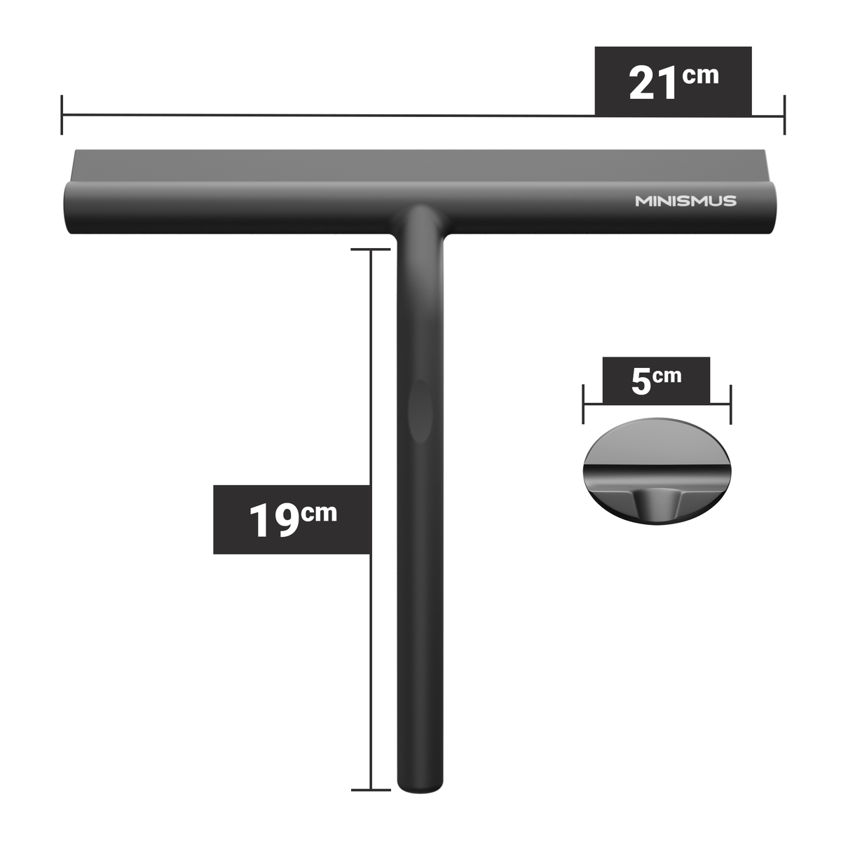Squeegee For Under Racking System Shower squeegee | Magnetic storage system | 21 CM | Black | Minismus