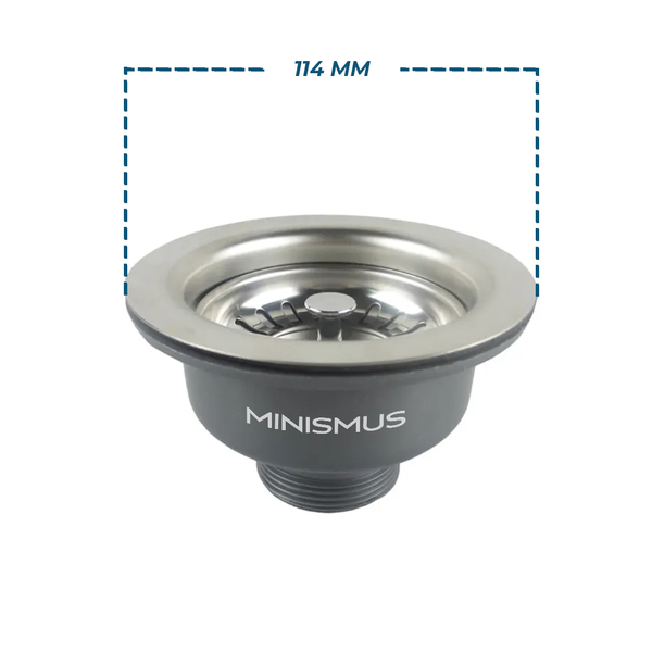 Gootsteenafvoer met Korfplug – Ø114mm, Zonder Overloop