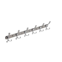 Wall-Mounted Coat Rack with 18 Hooks - Silver